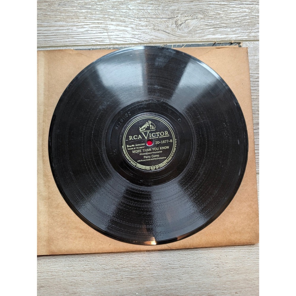 Perry Como Surrender More Than You Know RCA Victor 78 RPM Record 20-1877 Vintage